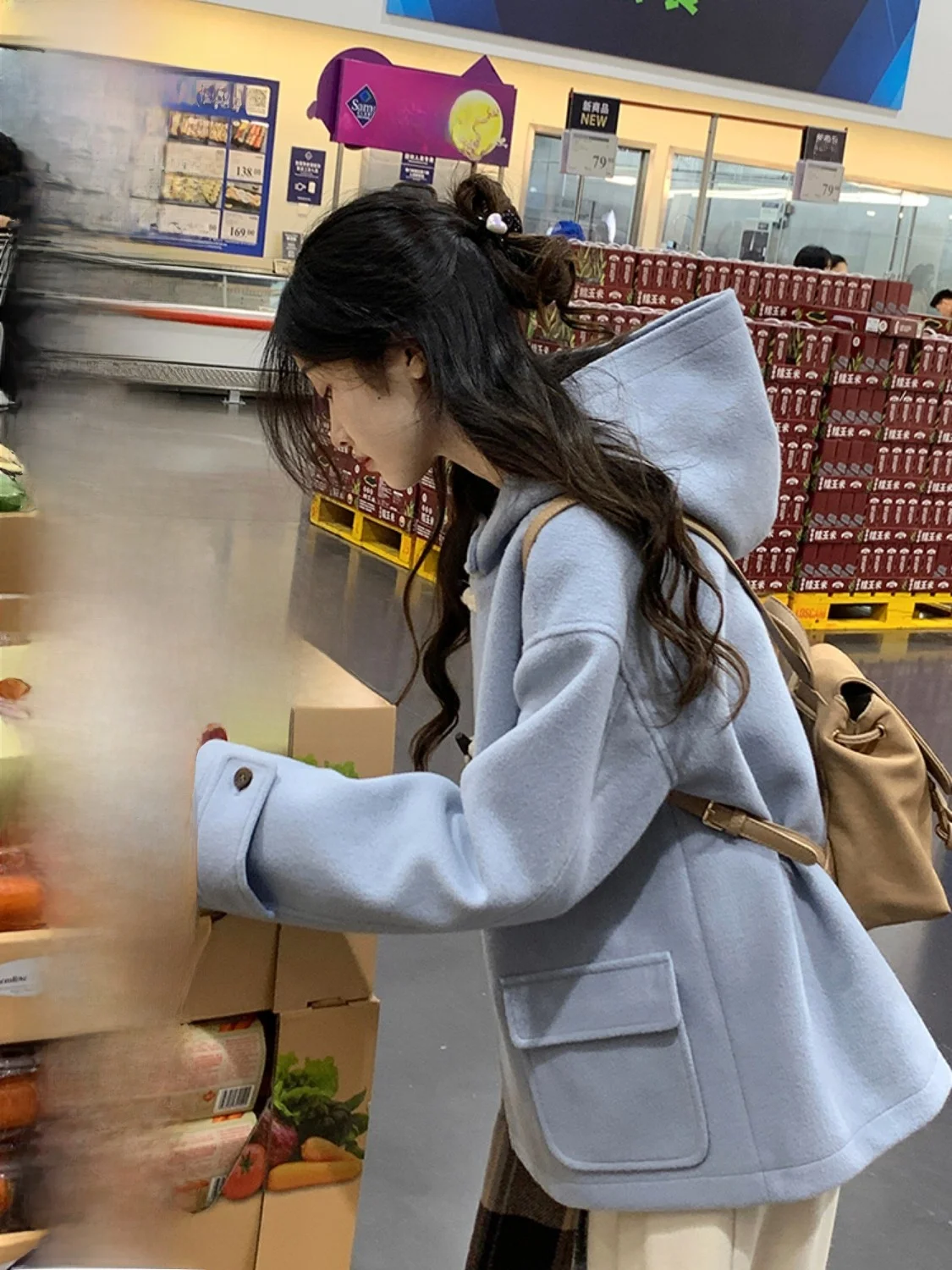 

Lixiaotuan Tangkou Пальто Шапка Вязаная верхняя одежда Зимняя новинка Sle Ambiance Personali Топ Корейская версия Прямая трубка Полиэстер