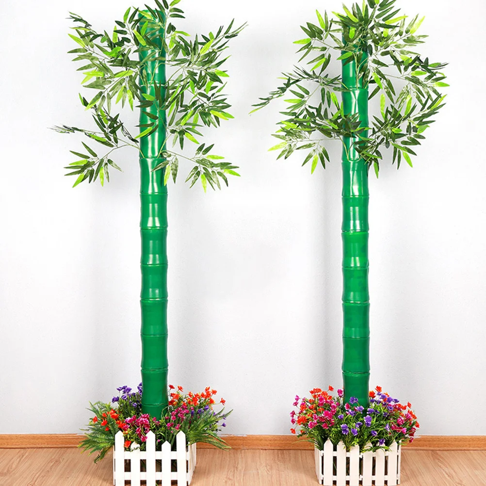 

5Pcs Artificial Bamboo Tube Ornament DIY Decorative Bamboo Tube Water Protection Garden Decoration Sewer Decor