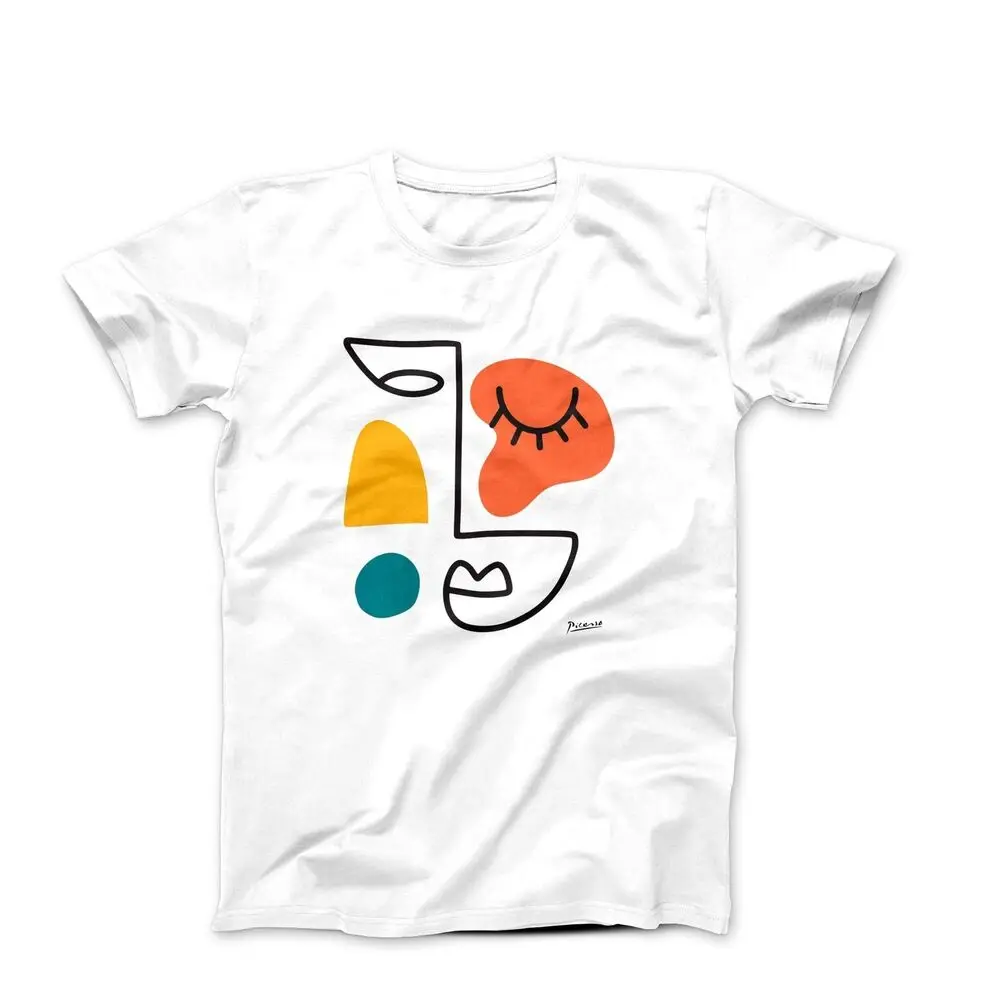 Pablo Picasso Abstract Face Drawing II (1953) Artwork T-shirt High Quality 100%Cotton Short Sleeve