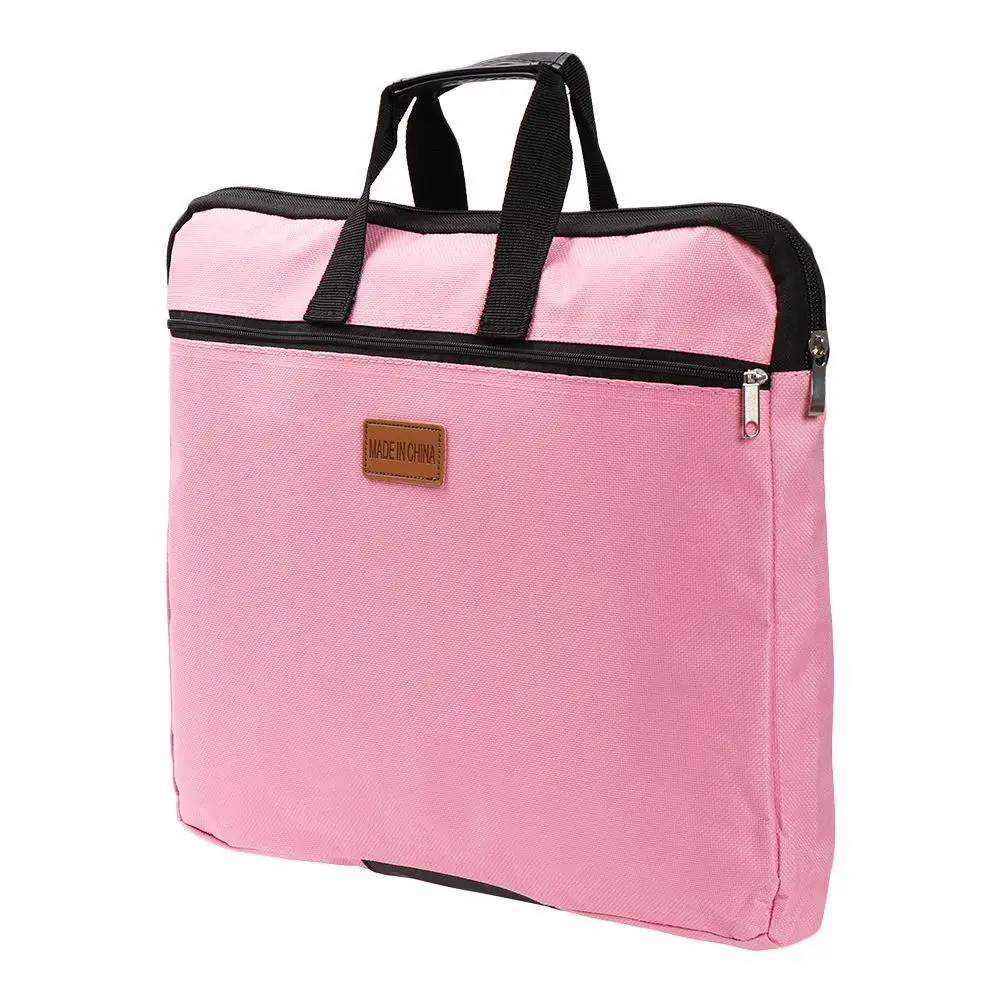 With Handle Zipper A4 Size Big Capacity Waterproof Handbag Files Bag Double Layers File Folder