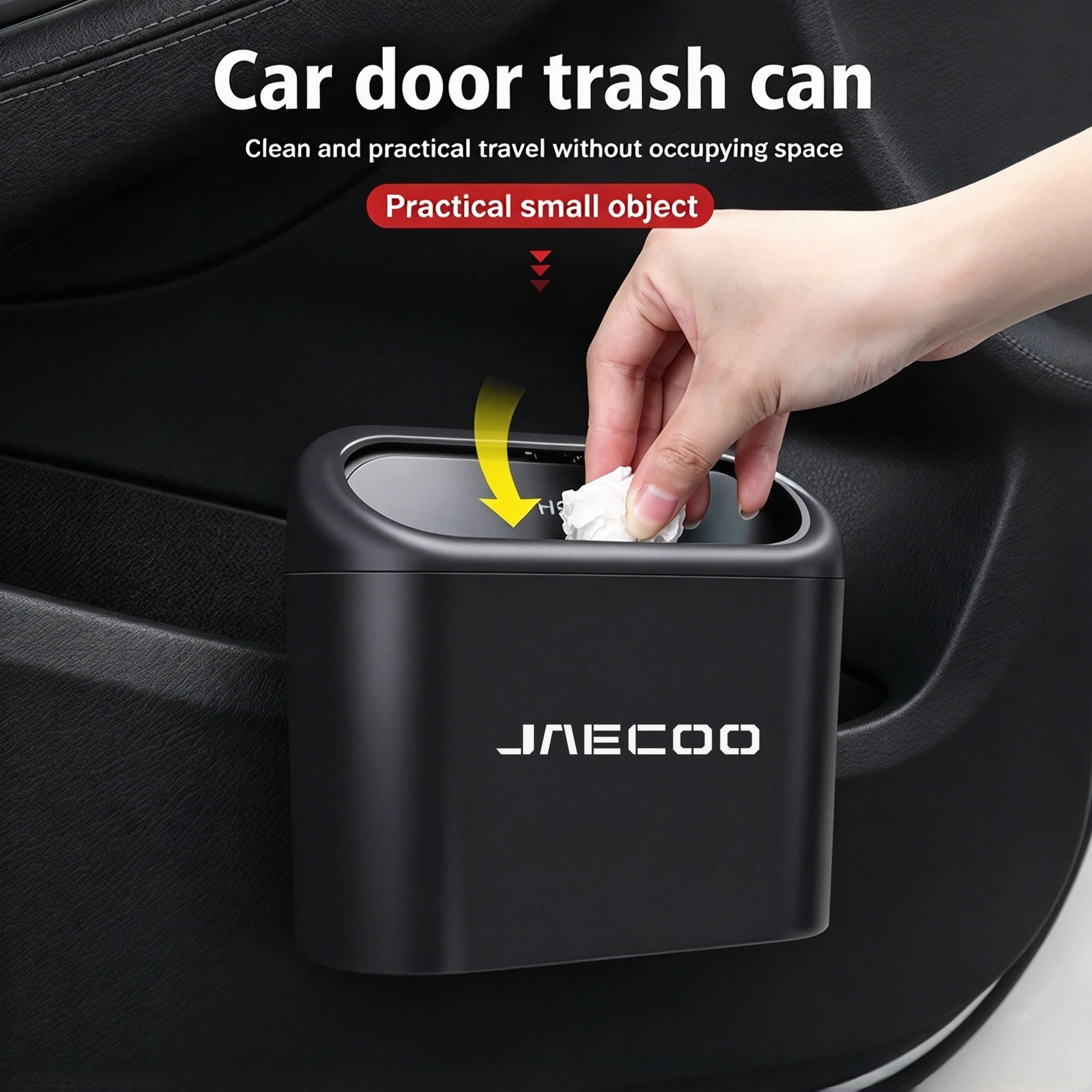 Car Trash Can Car Door Garbage Bin Car Waste Container Press Rebound Lid For Jaecoo J5 J7 J6 J8 5 7