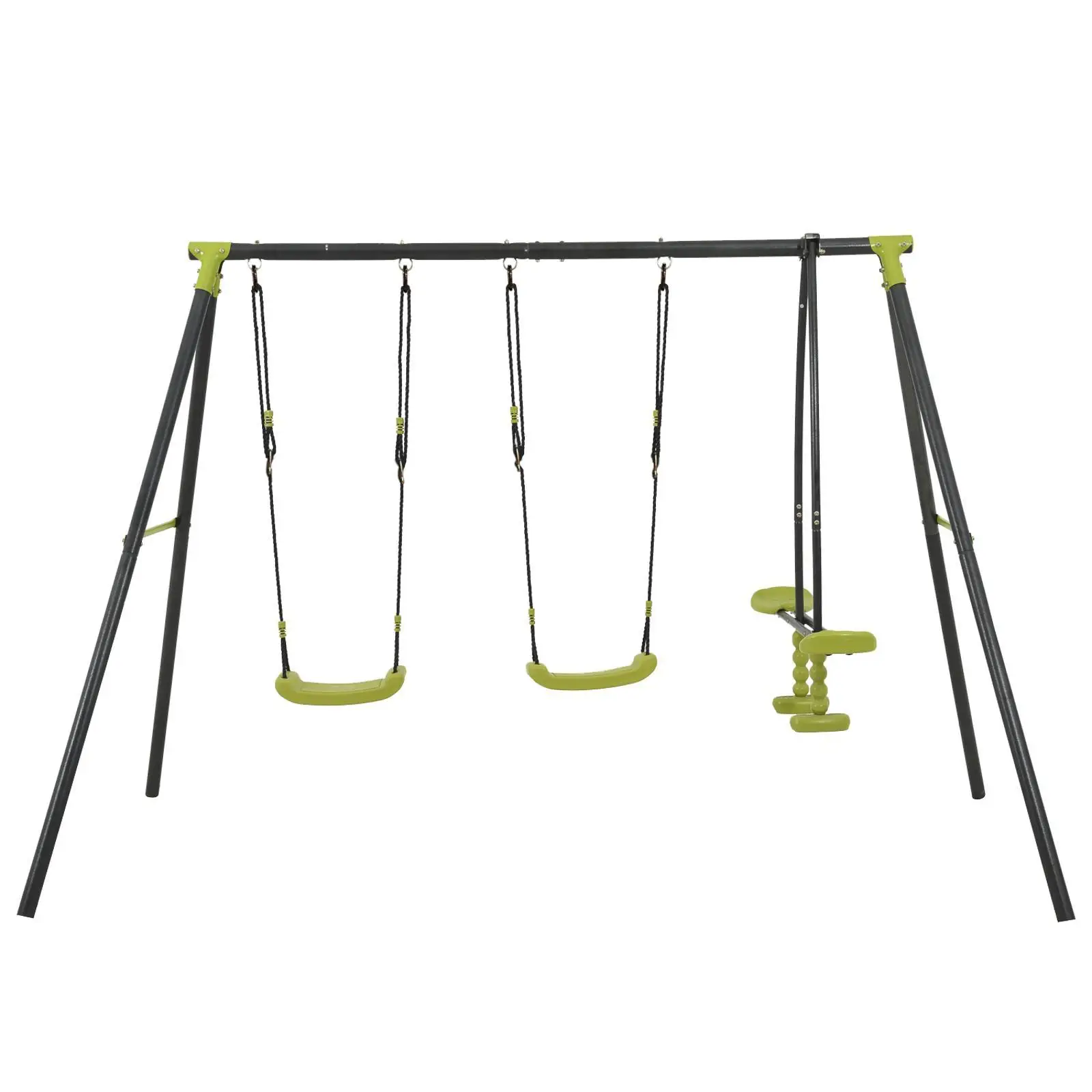 XNS008 interesting triple children metal safe swing set 440lbs for outdoor