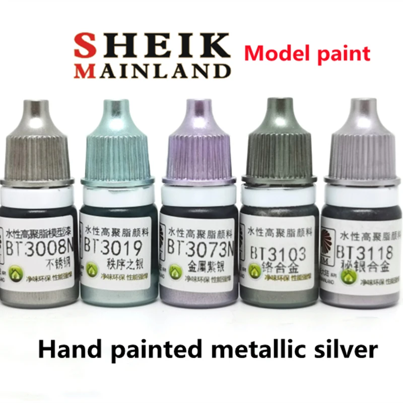 Paint Model Coloring Pigment Pen Painting Hand Metal Color safe water-Based Bright Silver DIY 5ml Bottle SM COLORS  Best Use