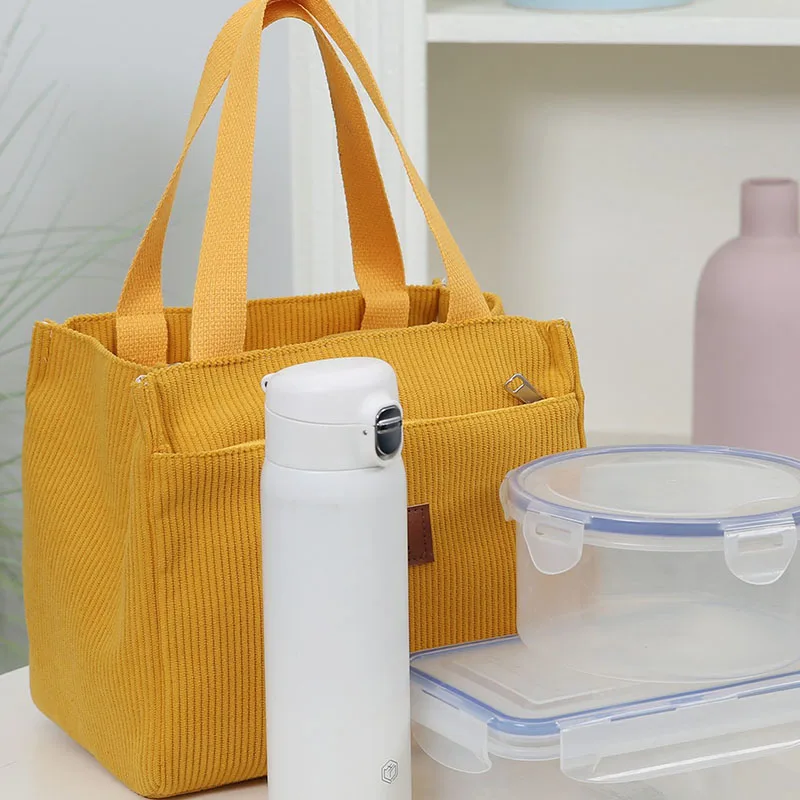Insulated Lunch Box Bag Insulation Ice Pack Student Portable Dinner Picnic Food Hand-held with Storage Handbag