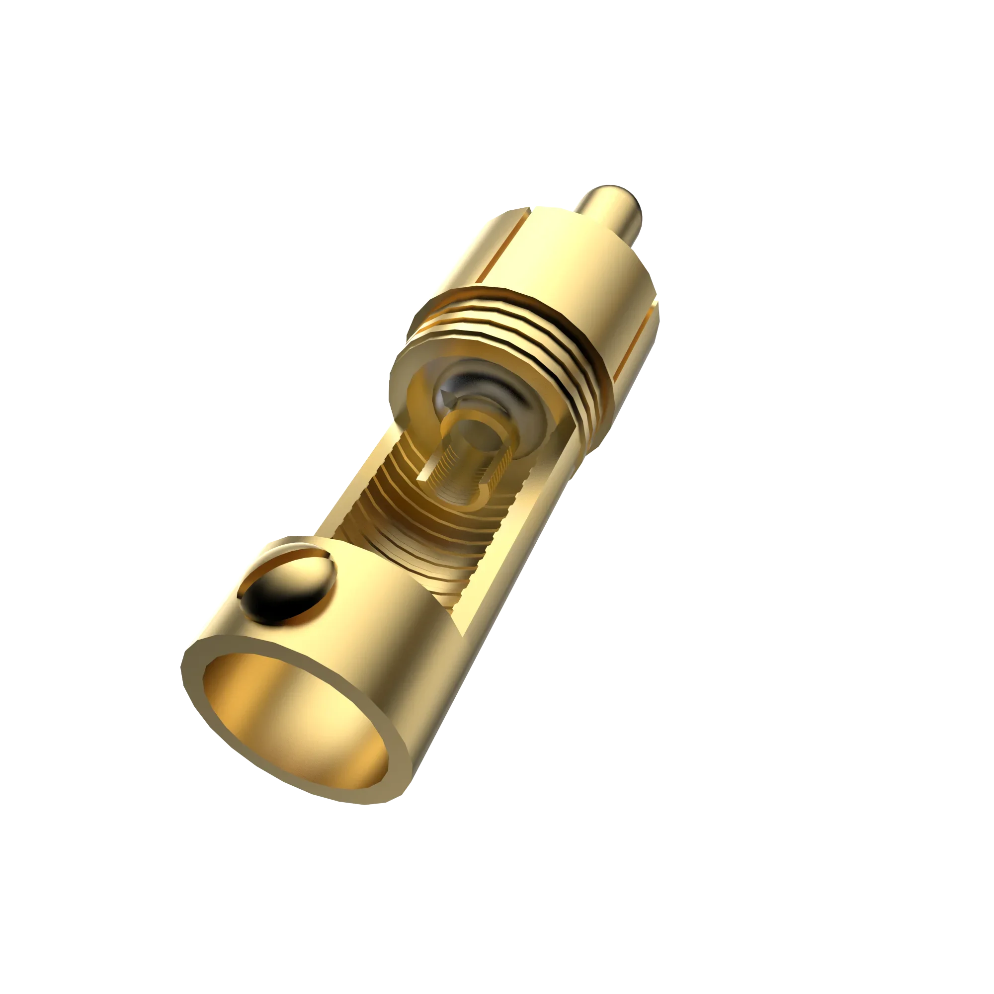 4 個金メッキ RCA オスコネクタプラグオーディオビデオ DIY 6 ミリメートル RCA ケーブル端子オーディオ信号ライン