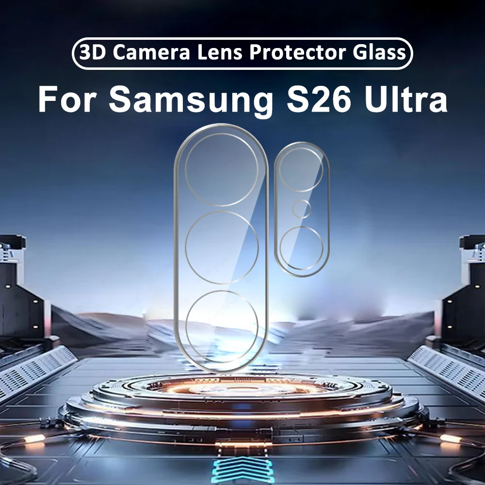 

Защитное стекло 3D Full Screen для камеры Samsung Galaxy S26 Ultra 5G, изогнутый защитный чехол для объектива S26 Plus S26+ S26Ultra HD, задняя крышка-накладка