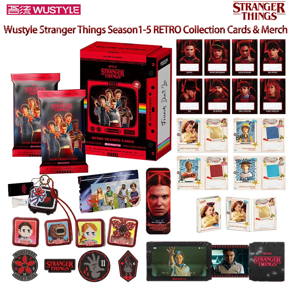 Licensed Stranger Things Auto Cards WUSTYLE S1‑S5 RETRO Collection Cards & Merch Eleven Mike Actor Autograph Card Random Pull
