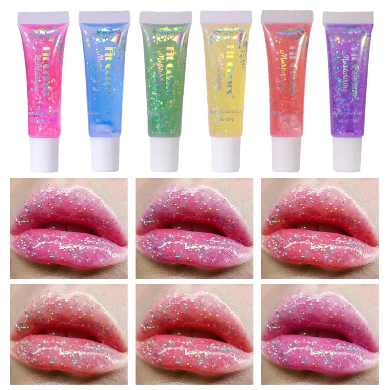 ลิปออยล์เปลี่ยนสี 6 เฉดสี ประกายมุก ฉ่ำวาว สูตรเพิ่มความชุ่มชื้นและอวบอิ่ม รุ่นคริสต์มาส สำหรับงานปาร์ตี้ช่วงเทศกาล