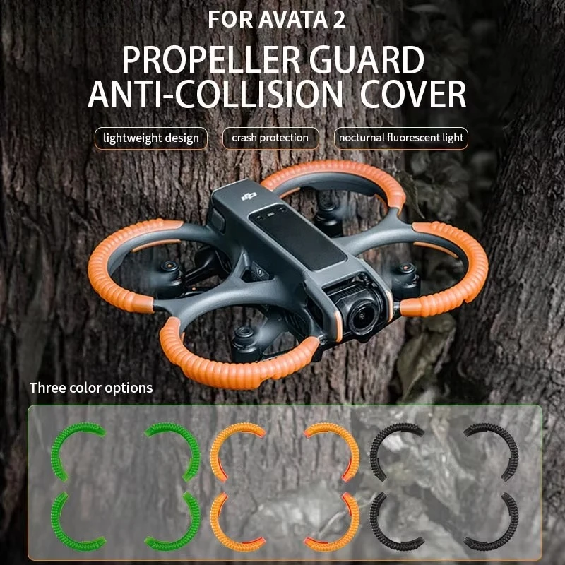 4PCS Anti-Collision Bumper Guards for DJI Avata 2 Drone Prop Propeller Protector Sleeves Shockproof Frame FPV Racing Accessories