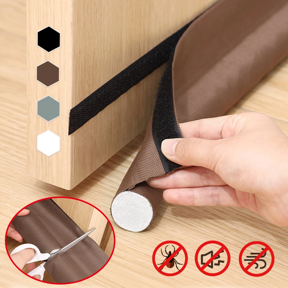 Tira de sellado inferior de puerta con reducción de ruido de 95cm, pelado de puerta impermeable a prueba de polvo, costura de calado debajo del tope