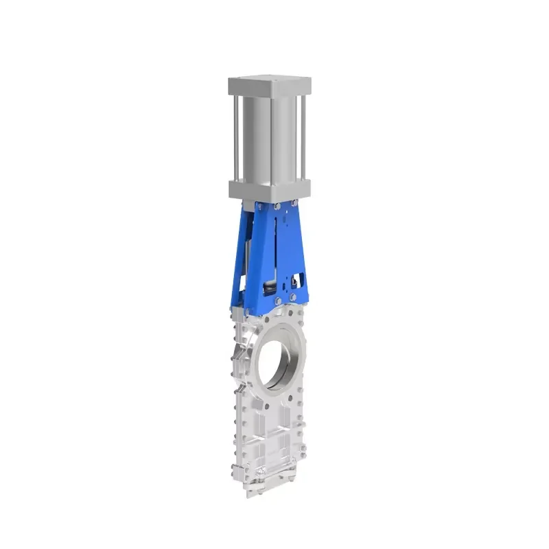 Pneumatic Penetrating Knife Gate Valve Bidirectional Sealing for Water Sludge Dust Discharge