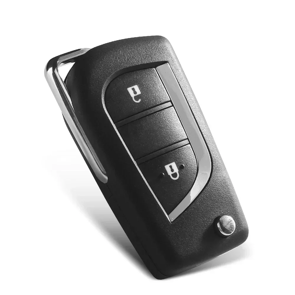 KEYYOU per Toyota Levin Camry Reiz Highlander Corolla Toy43/Toy48 key Blade pieghevole Flip 2/3 Button Key Shell Case