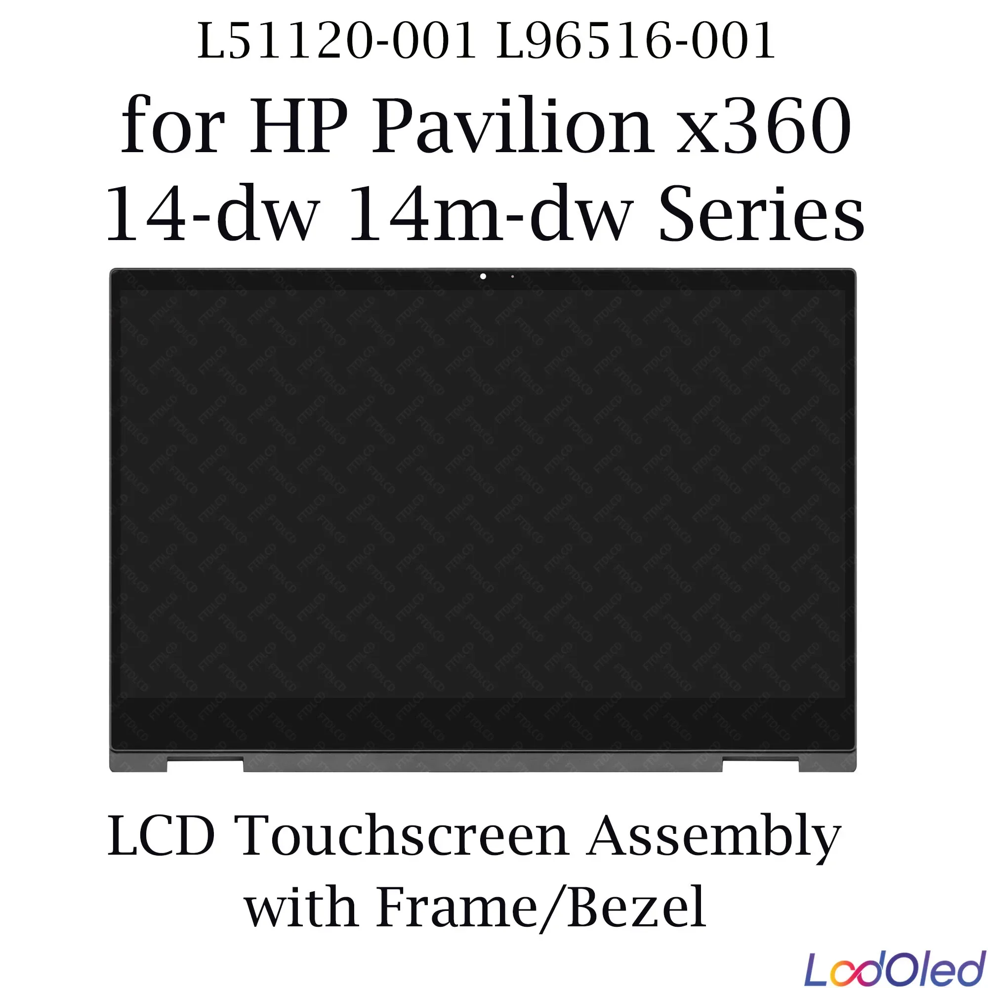 FHD LCD Display Touch Glass Digitizer Assembly L51120-001 L96516-001 for HP Pavilion x360 14-dw 14m-dw 14m-dw0013tu 14m-dw0023tu