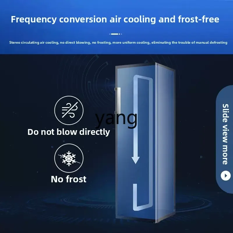 CX  206 liters L household and commercial electronic control frequency conversion air-cooled frost-free vertical freezer view 4