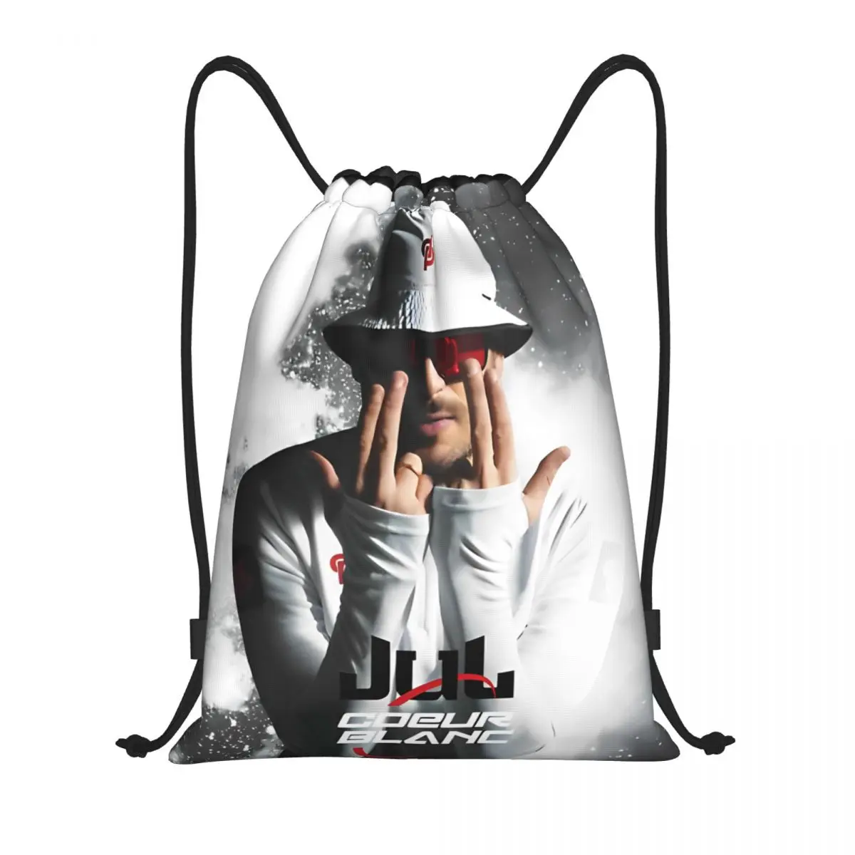 

Jul Gold And Platinum Rapper Drawstring Backpack Sports Gym Sackpack String Bags for Hiking