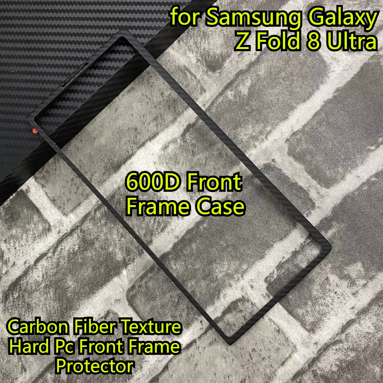 For Samsung Galaxy Z Fold 8 Ultra Wide 7 Shockproof Protective 600D Aramid Grain Texture Slim PC Front Frame Cover Not Back Case