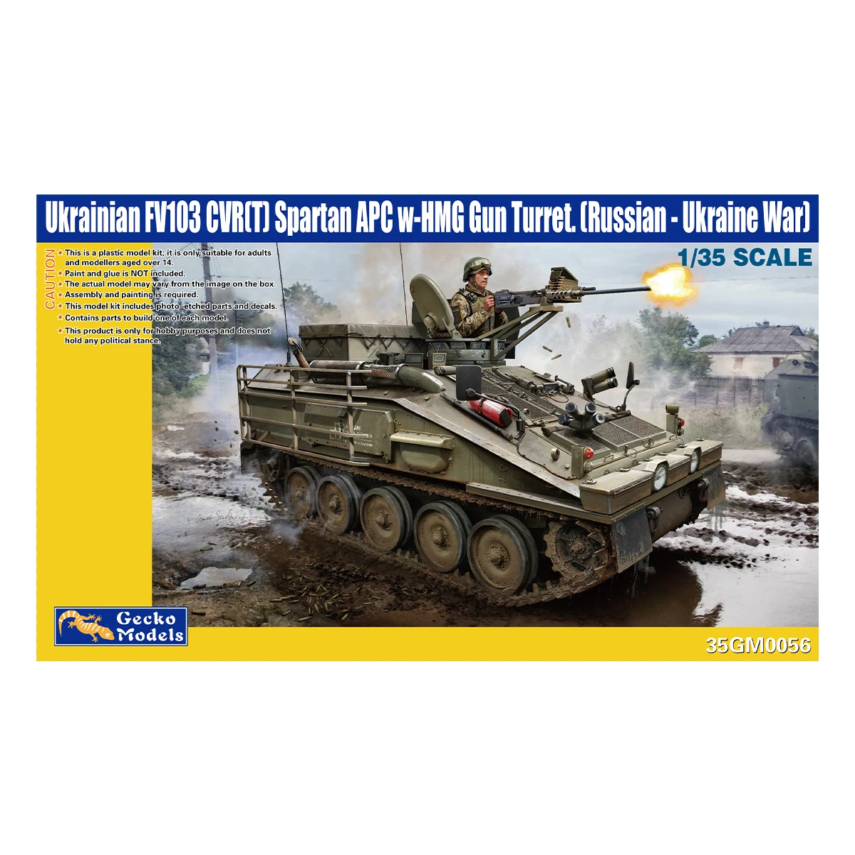 Gecko model  assembly model kit  35GM0056  1/35 Ukrainian FV103 CVR(T) Spartan APC w-HMG (Russian-Ukraine War) - view 5