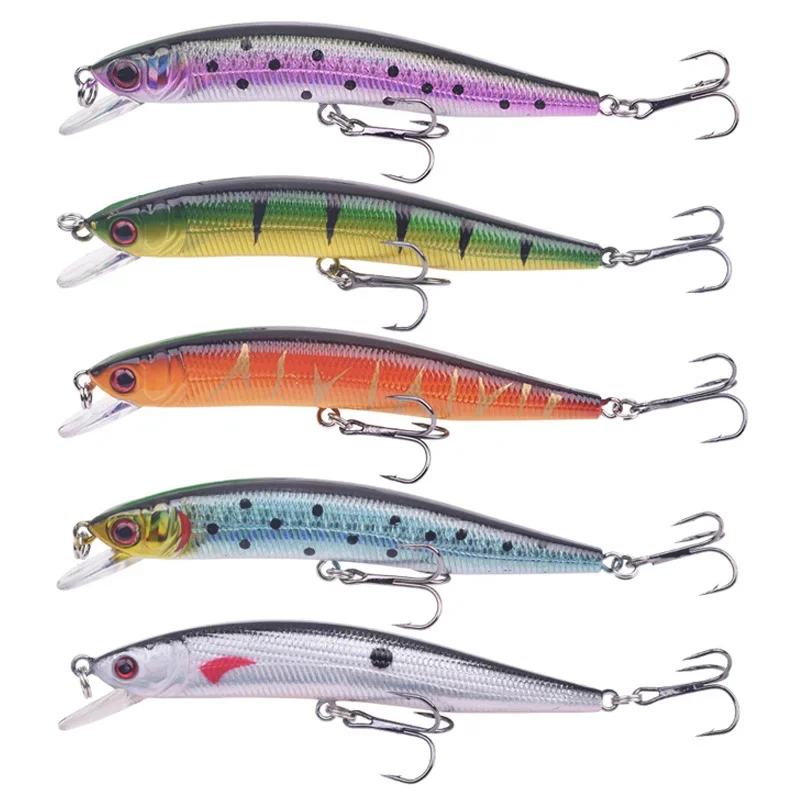 1 pz Laser Minnow Fishing Lure 10cm/8.5g galleggiante Wobbler artificiale duro Swimbait Crankbait Bass per carpa Pesca attrezzatura da Pesca