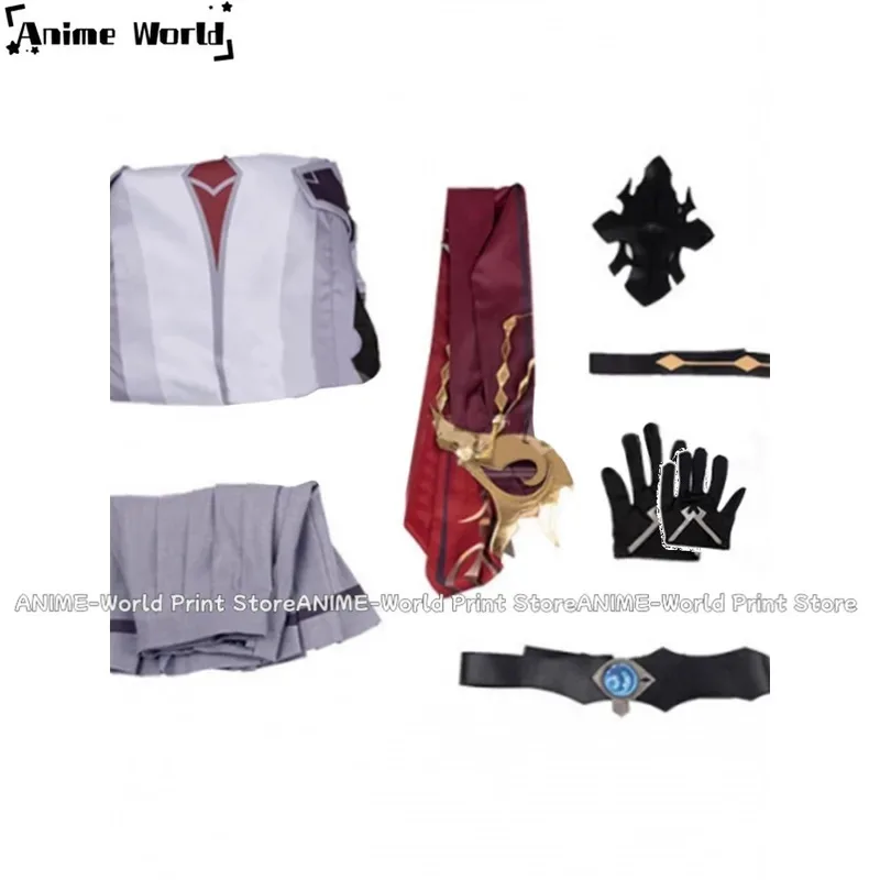 カスタムサイズ 女性用コスチュームドレス 子供用コスプレ 原神インパクト タルタリア衣装 アクセサリー付きr,7;k'2.s;9