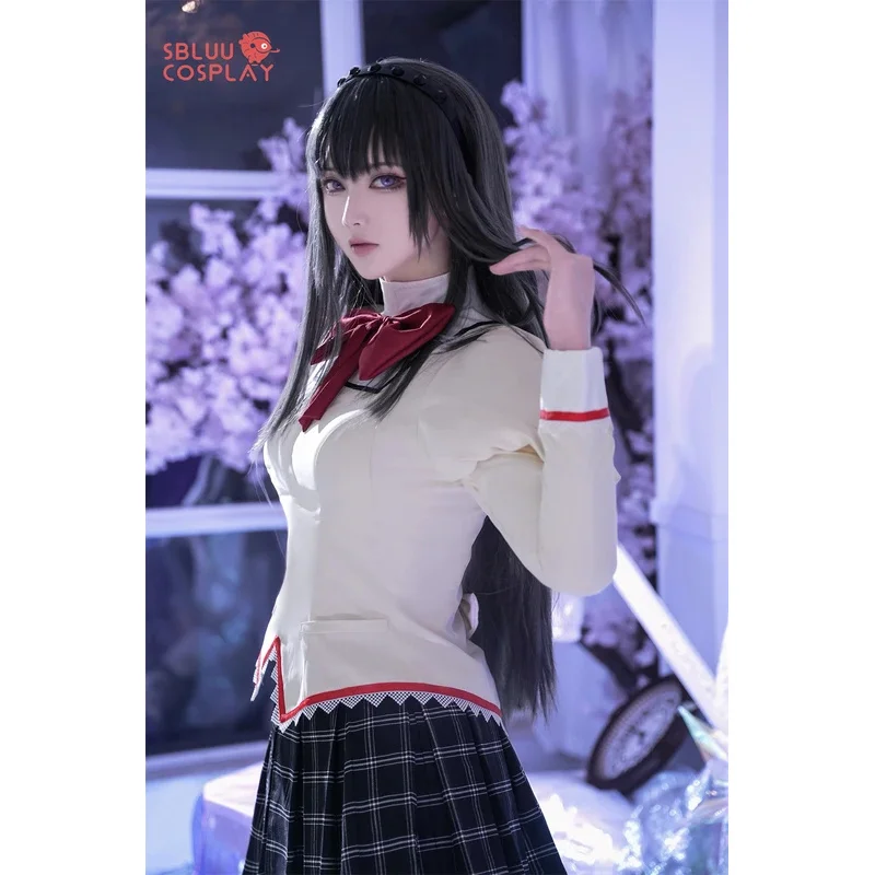 

☆YunCos SBluuCosplay Miki Sayaka Sakura Kyouko Tomoe Mami Akemi Homura Kaname Madoka Cosplay Costume School Uniform Halloween O☆