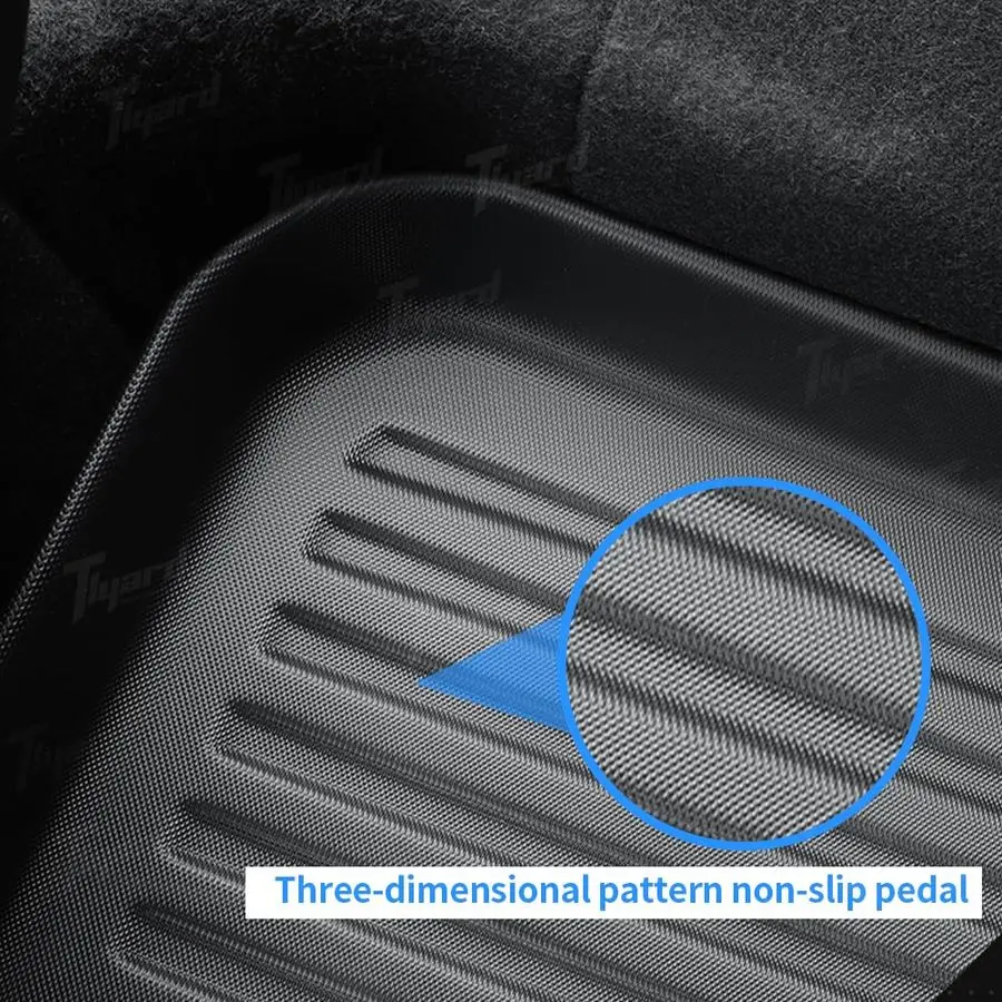 2026 سجادات أرضية من Tesla Model Y Juniper وبطانات شحن، ملحقات سجاد صندوق البضائع العرعر TEP، مجموعة من 6 سجادات، مقاومة للماء وسهلة #5