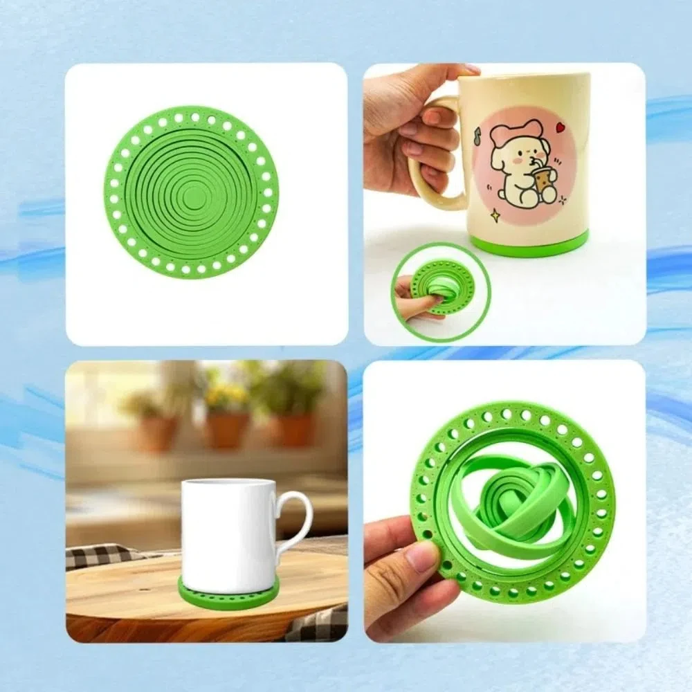 Multi-layer Ring 360° Rotating Coaster Heat Insulation Removable Creative Coaster Universe Coffee Cup Depressed Relief