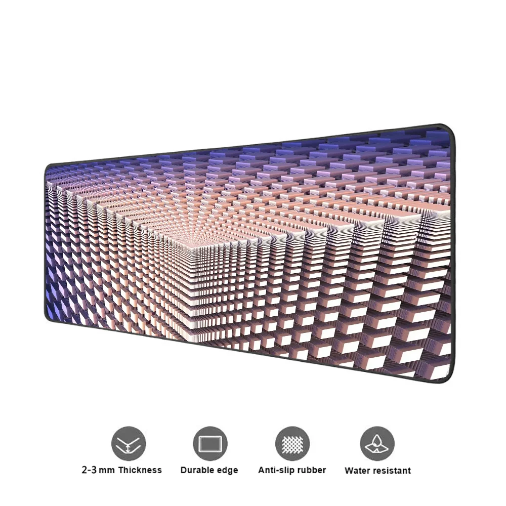 Xxl Mouse Pad Mat 3d Vortex Illusion Computer Desk Mat Mousepad Gaming Accessories Keyboard Long Pad Office Rug Offices Gamer