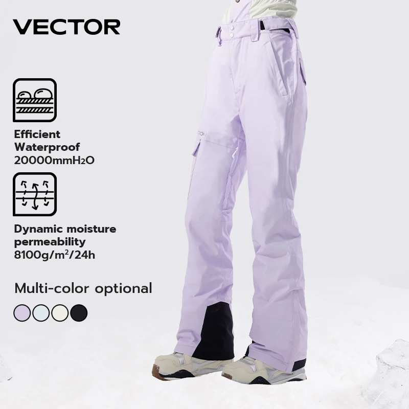 VECTOR Woman  Winter Ski Pants Women Outdoor High Quality Windproof Waterproof Warm Snow Trousers Winter Ski Snowboarding Pants