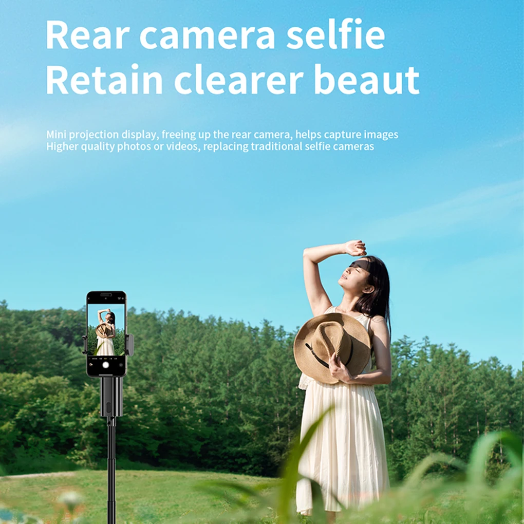 Écran de moniteur de Selfie sans fil RK-X40H, pour iPhone, 850mAh, Bluetooth, réglage de la mise au point de l'obturation, support de téléphone, écran Selfie Vlog en direct