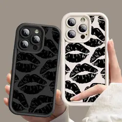 Fashion Lip Printed Case for OPPO A17 A16 A15 A15S A53 A9 A5 2020 A54 A55 A58 A74 A52 A72 A92 A76 A96 A73 A94 Shockproof Cover