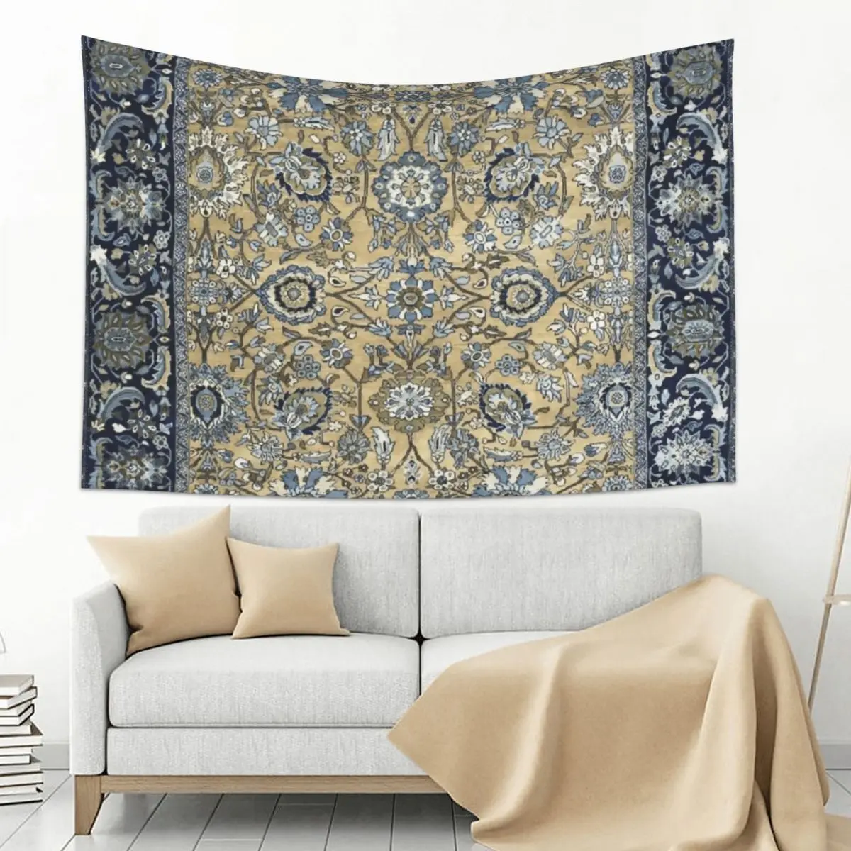 

Antique Persian Sultanabad Rug Print Tapestry Aesthetic Room Decor Korean Outdoor Decor Aesthetics For Room Tapestry