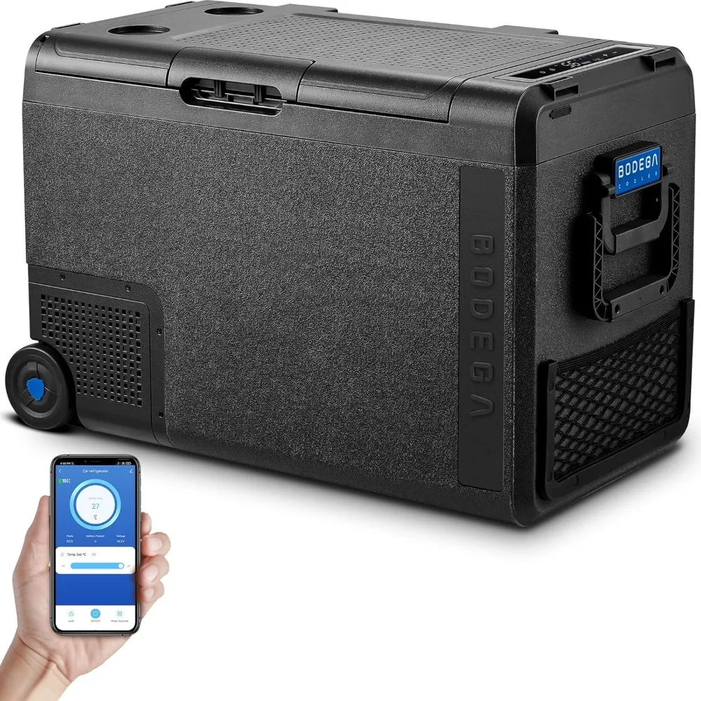 

High Quality 12 Volt Car Refrigerator, Car Fridge Protable Freezer WIFI APP Control, 50Quart (48L) RV Electric Cooler -4℉-68℉