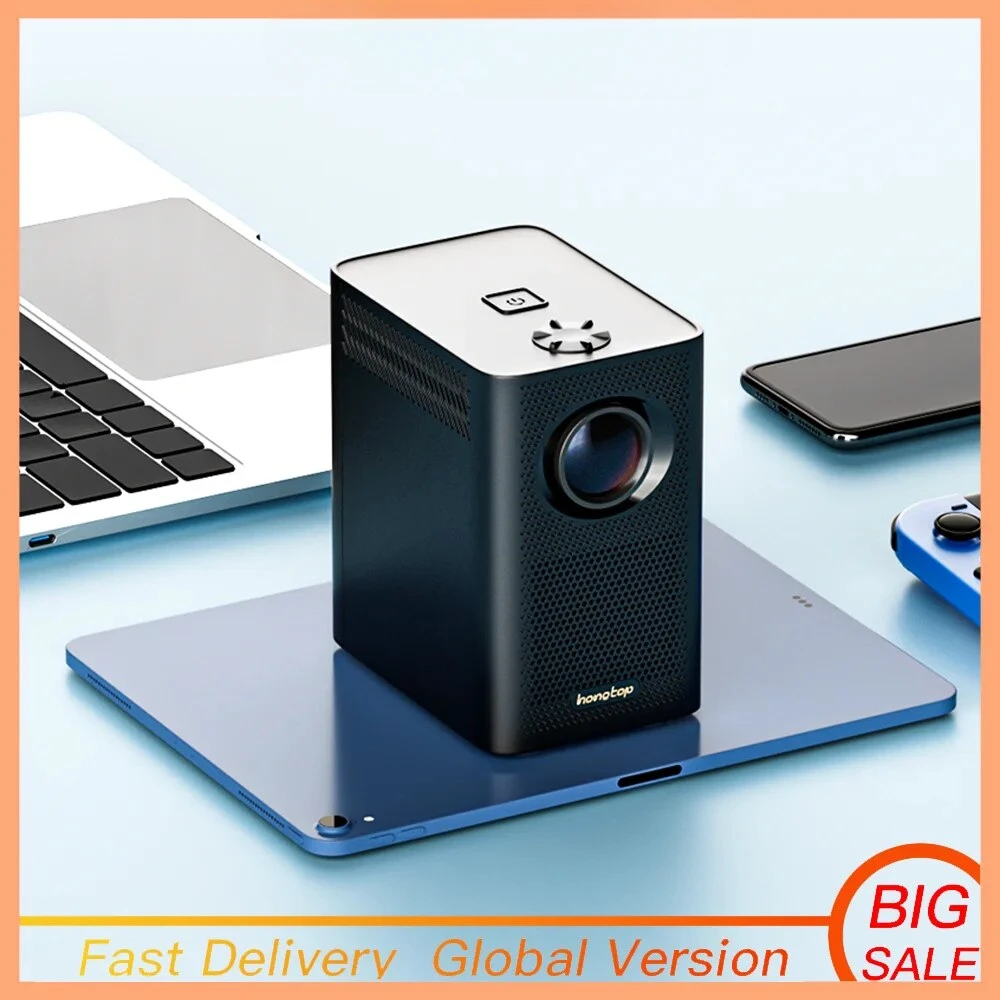 HONGTOP S30MAX Android Wifi 4k Smart Portable Projector with WiFi and Bluetooth Pocket Outdoor 4K 9500L Android 10.0 Projector