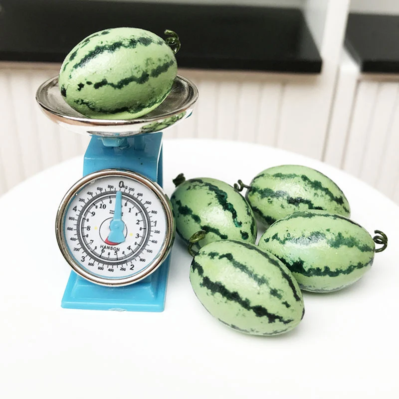 1pc Puppenhaus künstliche Wassermelone Statue Mini Harz Obst Modell Miniaturen Frucht figuren für Puppenhaus Dekoration