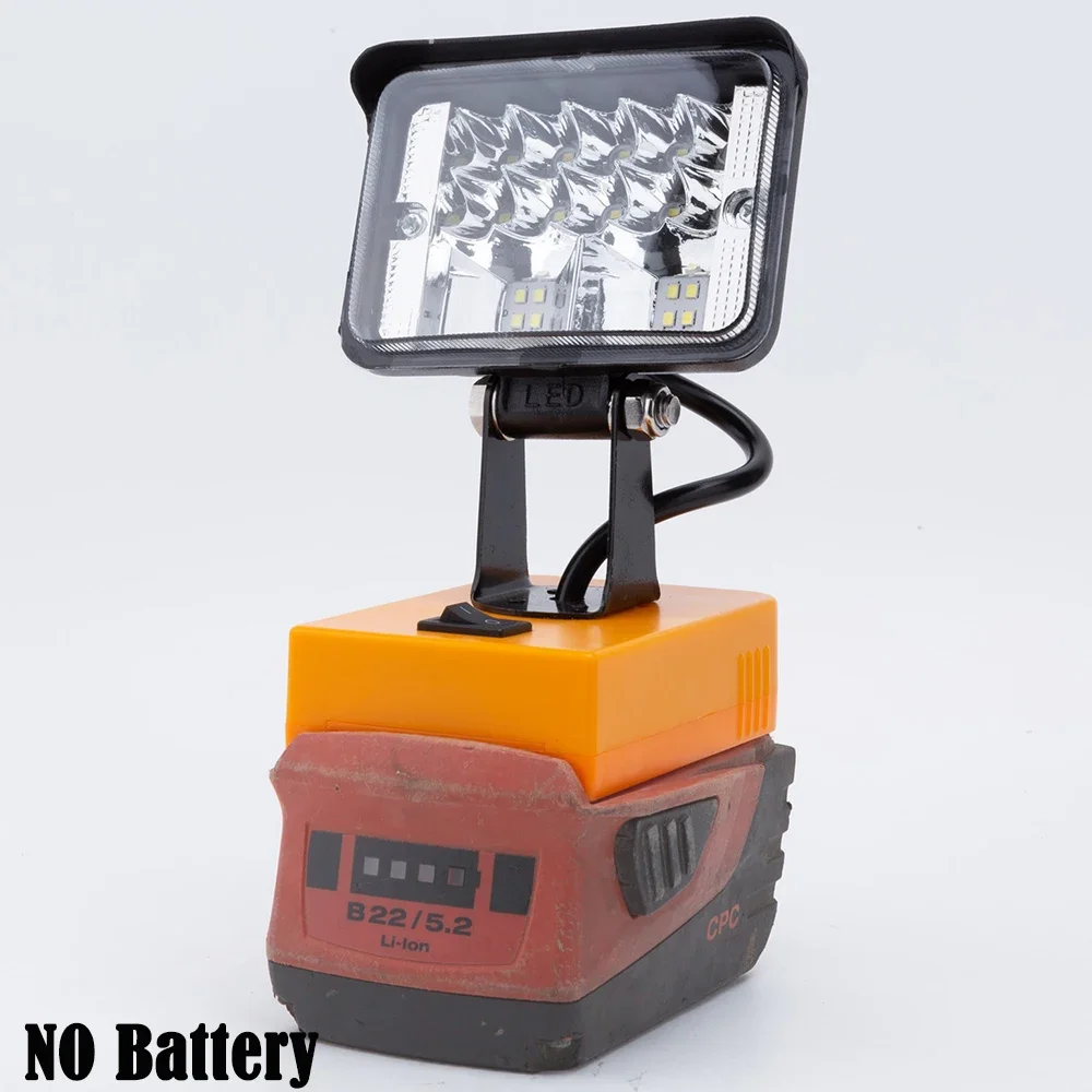 

LED Work Light For Hilti B22 22V Volt CPC Lithium Battery with USB Output Indoor and Outdoor Emergency Lights(No Battery)