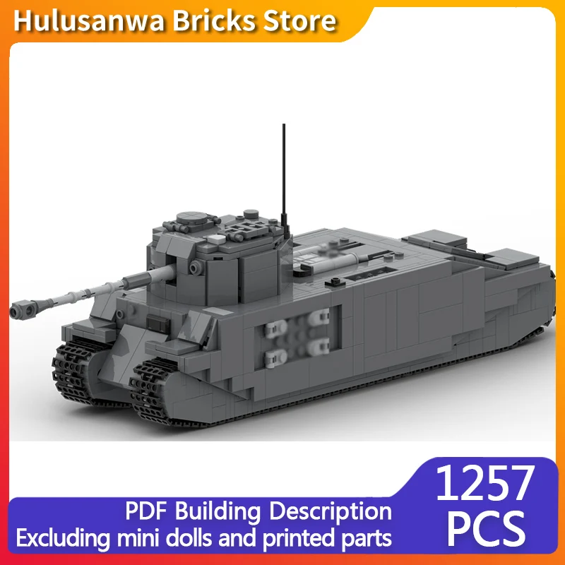 TOG-2 WW2 الدبابات العسكرية نموذج MOC قوالب بناء معدات الحرب وحدات التكنولوجيا الهدايا عطلة تجميع ألعاب أطفال دعوى #1