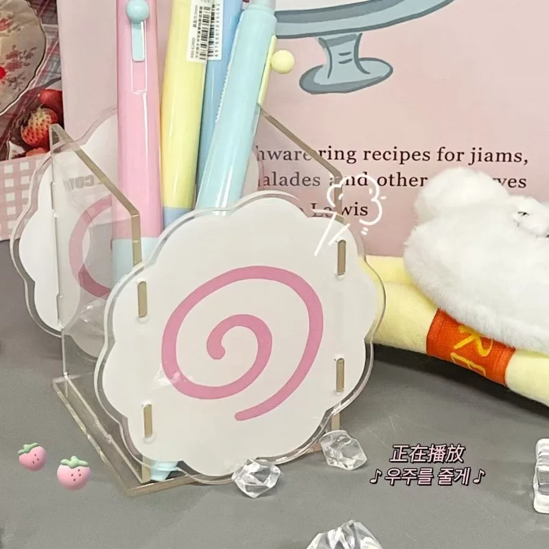أزياء لطيف حامل قلم الحلو سطح المكتب المنظمون صندوق فرشاة التجميل صندوق تخزين INS نمط طالب اللوازم المكتبية المنزلية