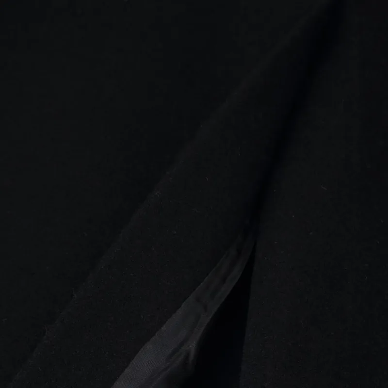 EAEOVNI Jesienno-zimowy długi płaszcz wełniany, kurtka z klapami, zapinana na guziki, marszczona w talii, jednolity kolor, odzież biurowa dla kobiet