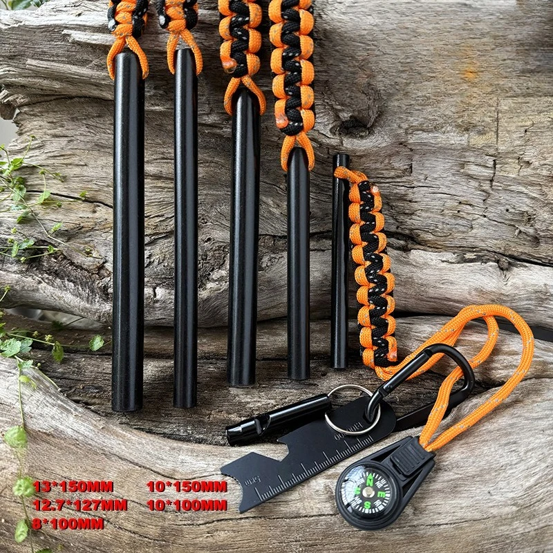 

New Wilderness Survival Fire Stick Igniter with Scraper Convenient Camping Fire Stick Wilderness Survival EDC Tool