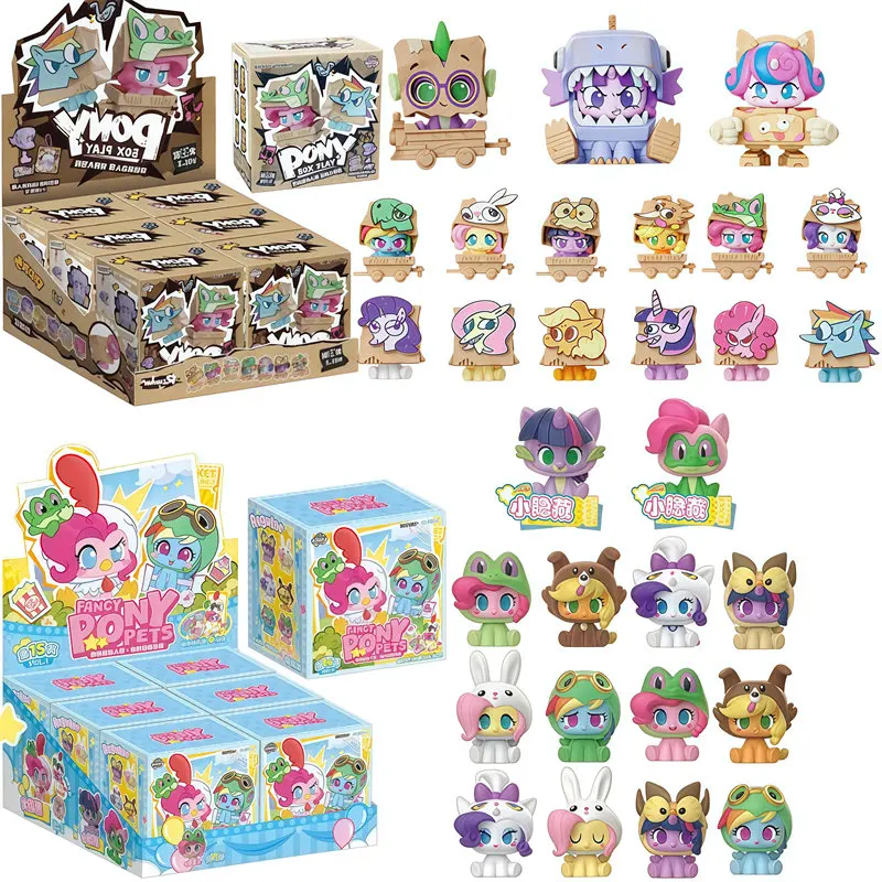 Kayou Meu Pequeno Pônei Anjo ‌   Figurinha de Anime Rarity Gummy Rainbow Dash Tank Fancy Pony Series, Brinquedo de Montagem, Caixa Surpresa, Presente de Aniversário