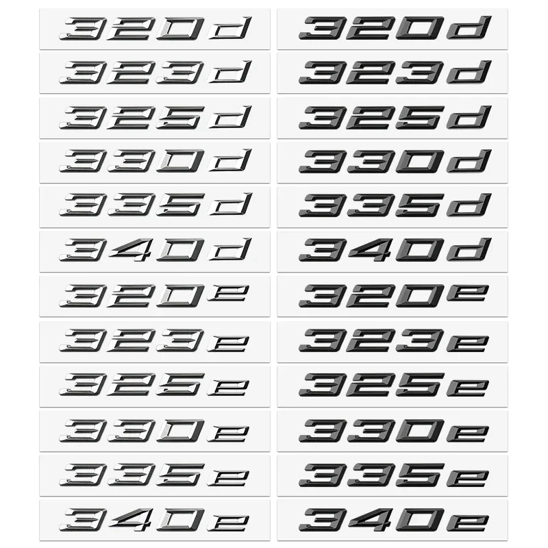 316i 318i 320i 335d 340d 320e 323e 325e ABS الجذع التمهيد شعار إلكتروني شارات شعار سيارة لسيارات BMW 3-series لامعة الأسود الملحقات