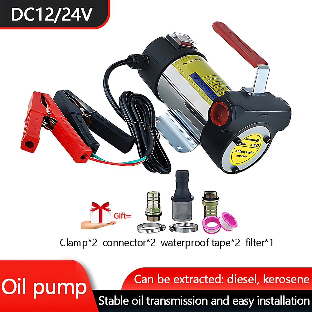 Automobile Engine Oil Pump DC12/24V 260w Flow 40-45L/min Diesel Extraction and Input, Ships, Motorcycles, Oil Fields