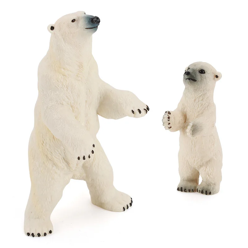 Cross-Border Simulation Arctic Animals Polar Bear Model Standing Large White Bear Arctic Ocean Creatures Realistic Figurines