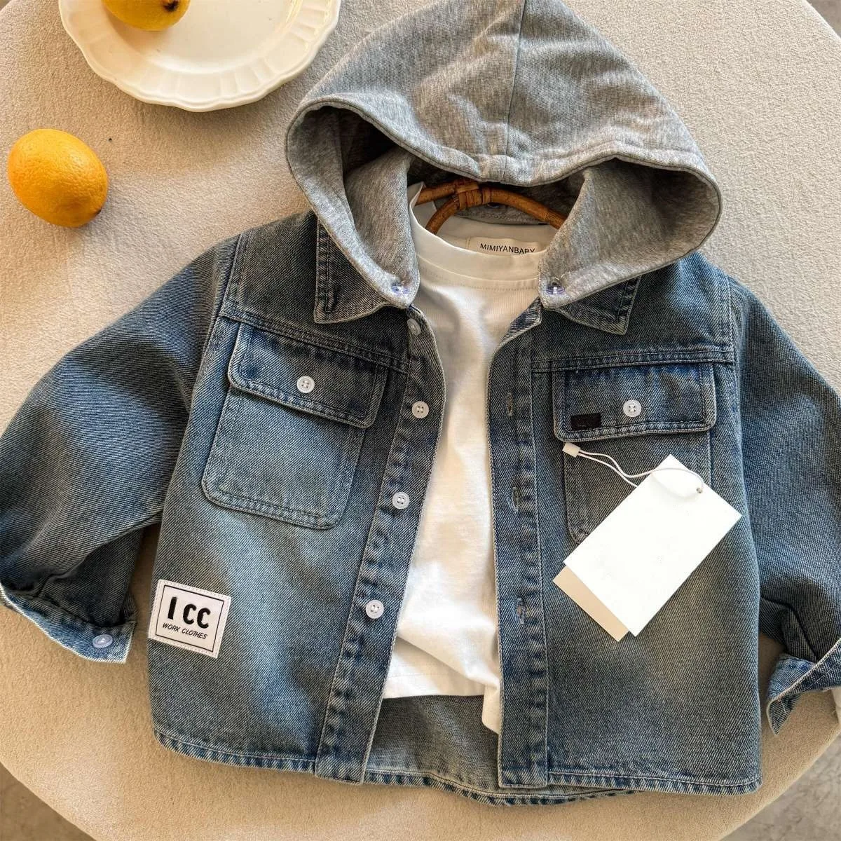 

Children's Spring and Autumn Jacket 2025 Spring Boys' Japanese Trendy Brand Hooded Cowboy Baby Stylish Jacket Girls' Top