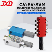 JXD CV/EV/SVM Series CV-05/10/15/20/25/30HS/HSCK EV-10/15/10HS SVM16-T6-06/08/10 Multistage Vacuum Generator