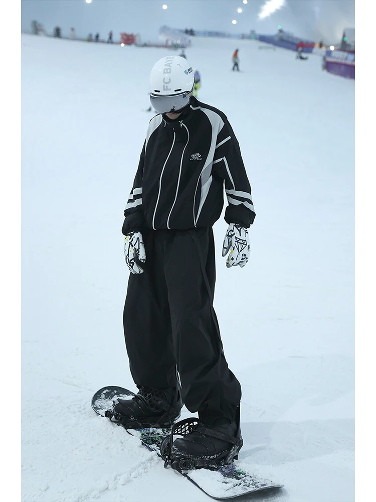 

Men's Winter Outdoor Soft ell Fce Lined Ski Pants Cold Resistant Trousers for Snow Sports And Cold Weather Activities