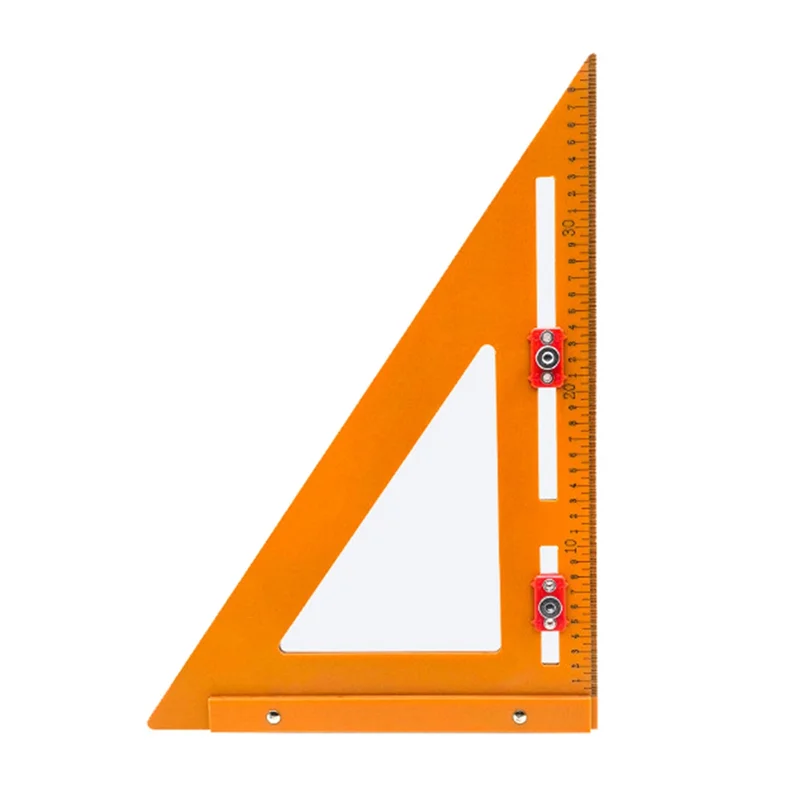 AC88-2In1 Rafter Square,Positioning Triangle Ruler Rafter Square Tool Adjustable Triangle Ruler Protractor For Woodworking