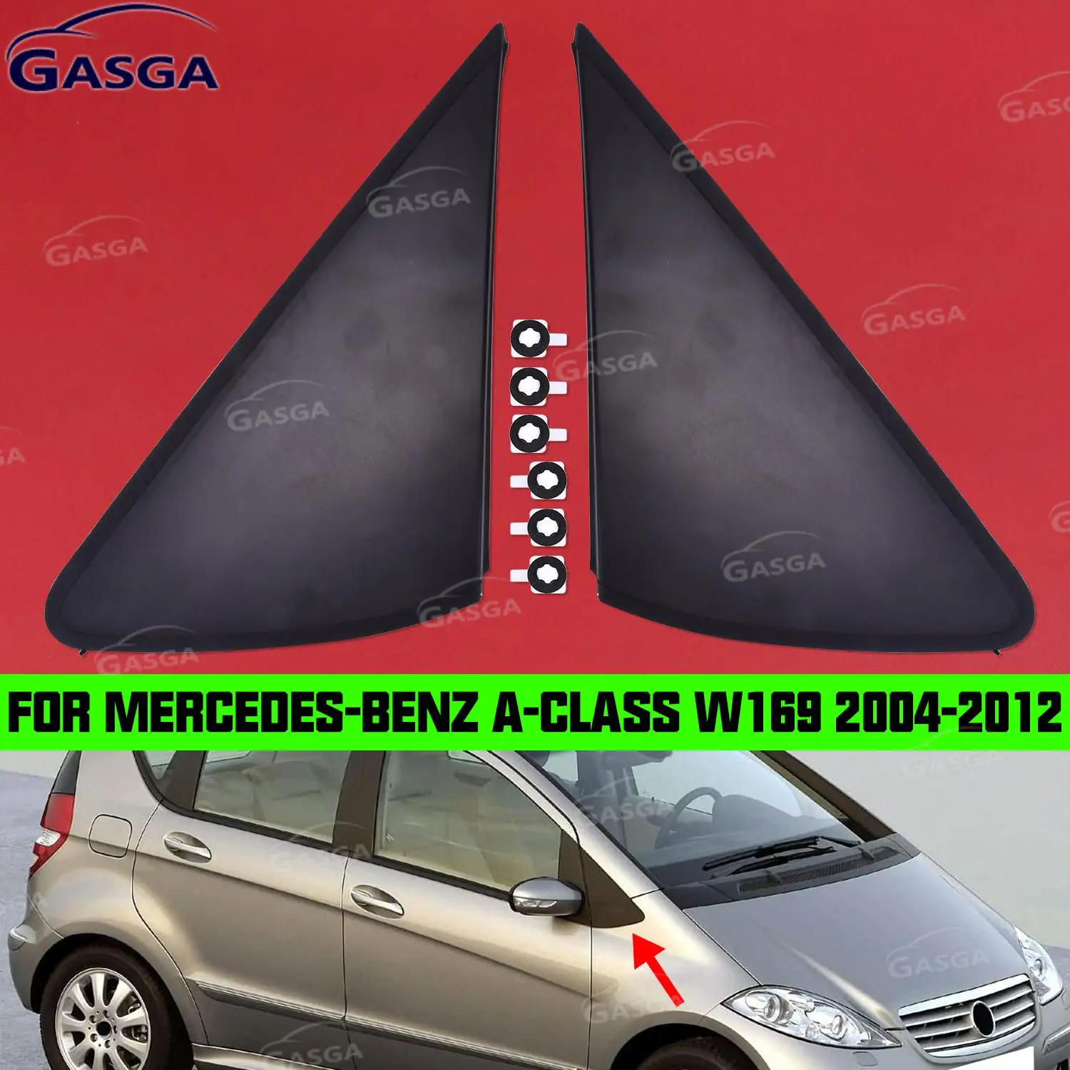 Door Mirrior Panel Trim For Mercedes-Benz A-Class W169 2004-2012 Rearview Triangle Molding A1696900287 A1696900187