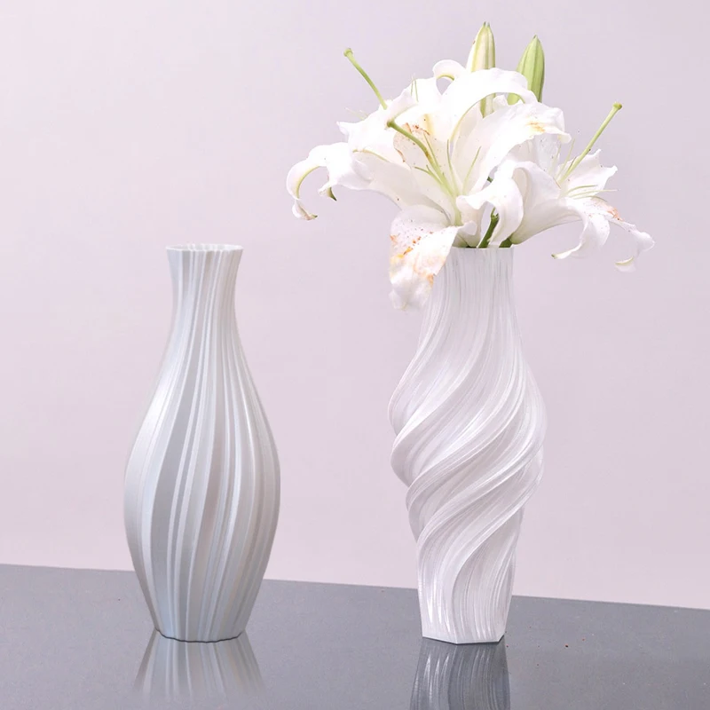 1PC Modern 3D Printed Vase Home Decoration Creative Nordic Flower Vase Aesthetic Room Decor Party Ornaments Photography Prop