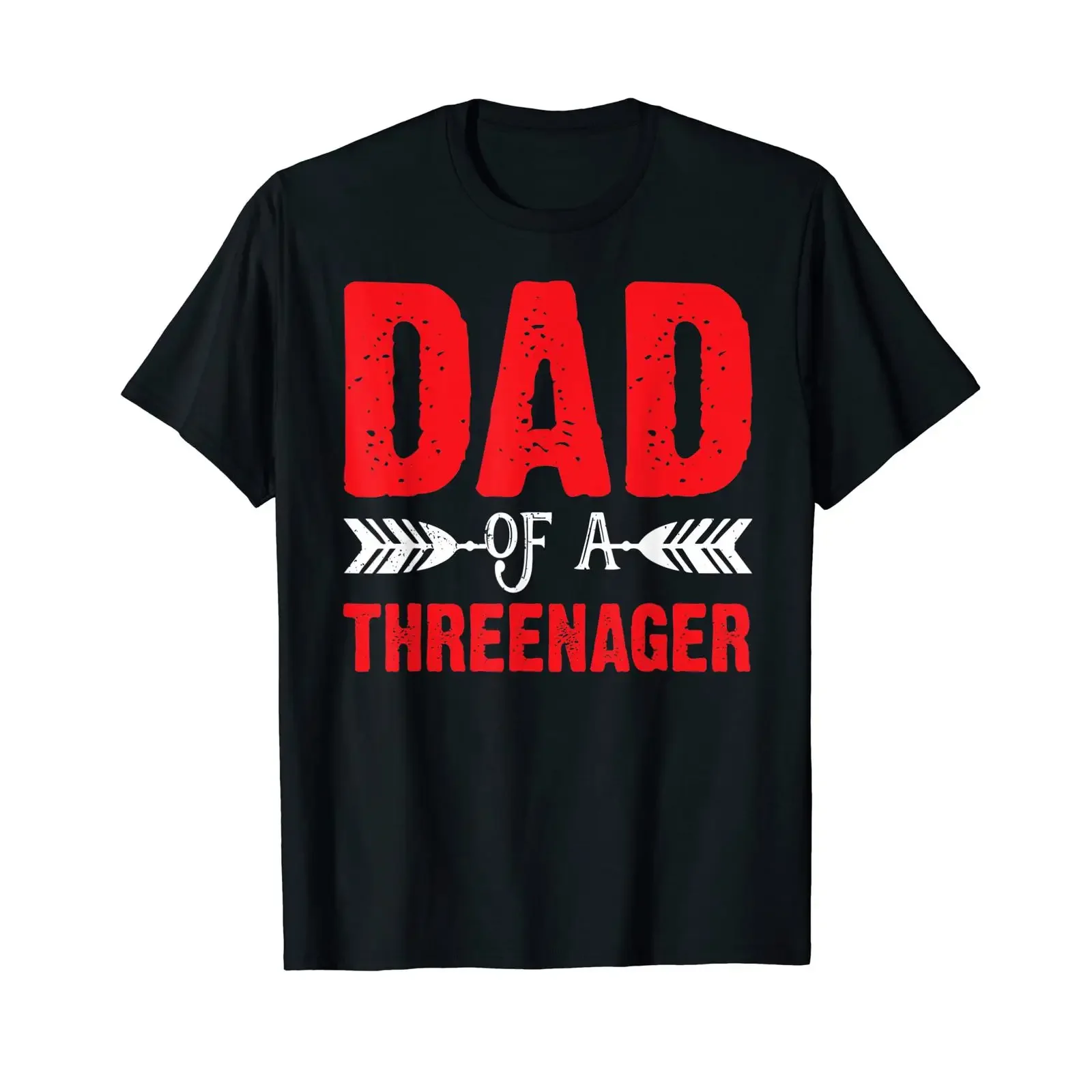 Daddy Dad Of A Threenager Parenting Fathers Day T Shirt vintage Washed Breathable Slightly Stylish graphic Soft Stretched
